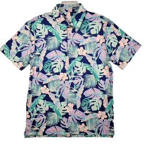 Chubbies "The Night Fauna" Performance Polo Shirt Mens Medium Floral Tropical